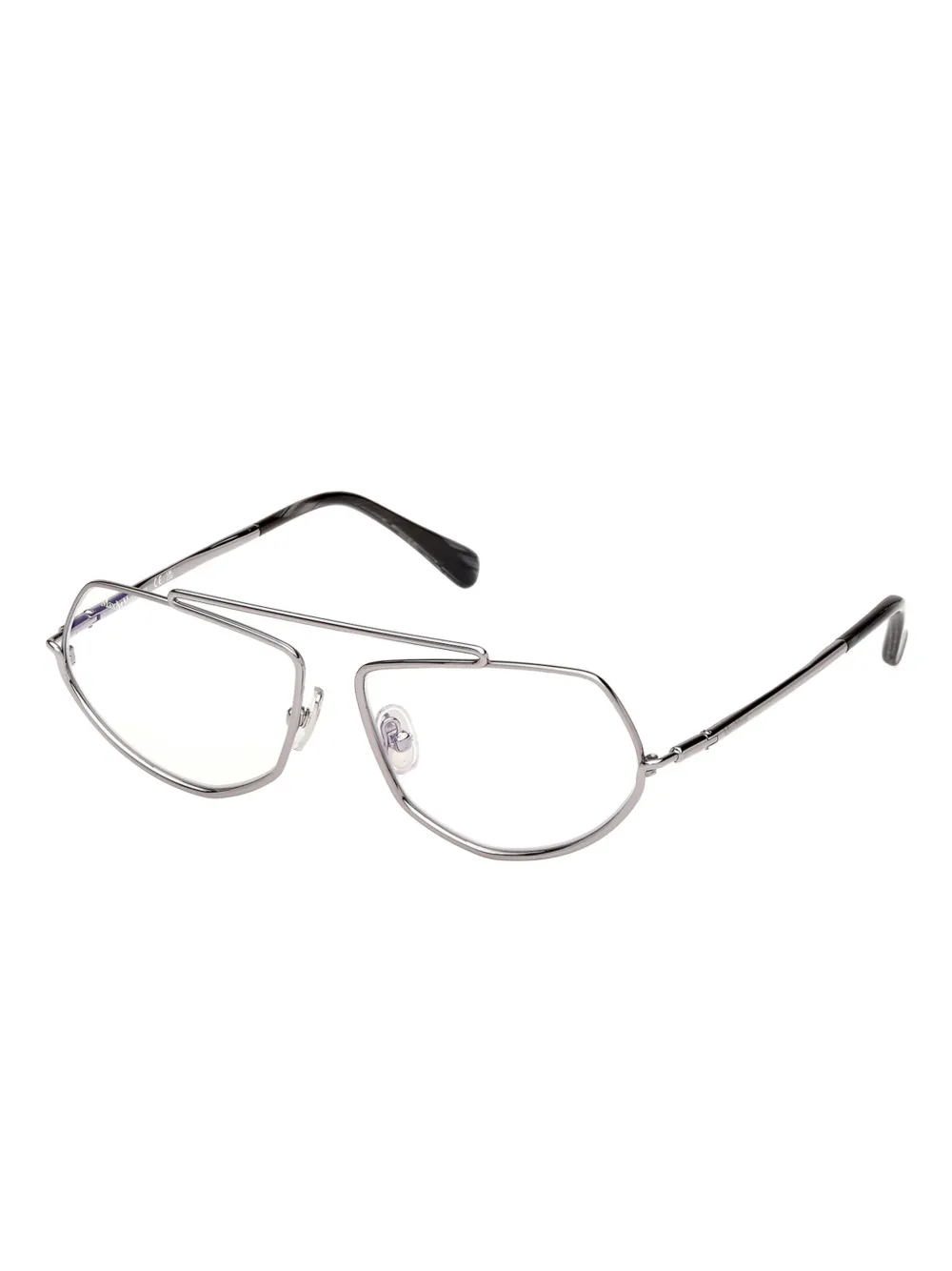 Max Mara Geometric-frame Glasses In Gray