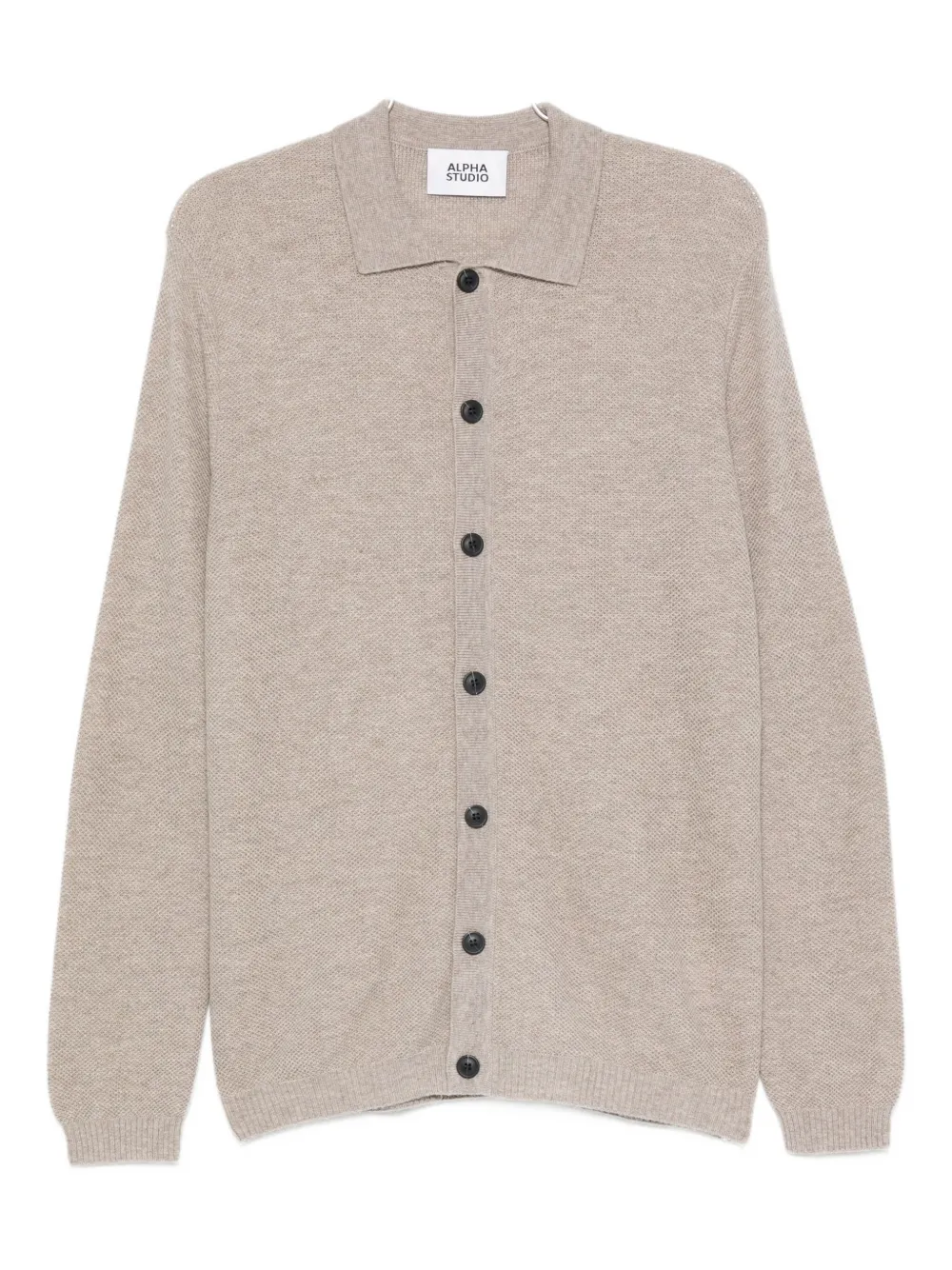 Alpha Studio Long-sleeved Cardigan In Neutral