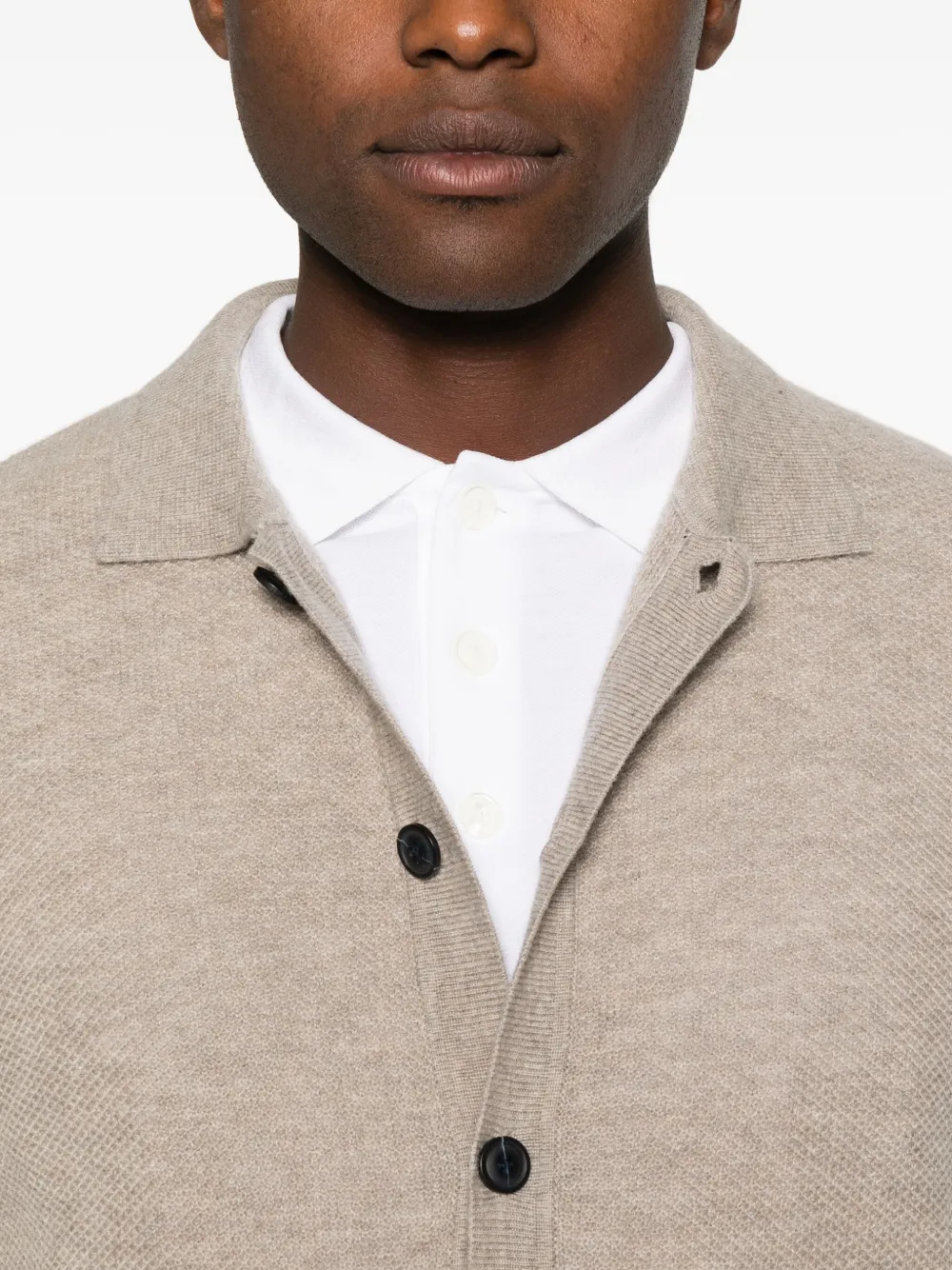 Alpha Studio Long-sleeved Cardigan In Neutral