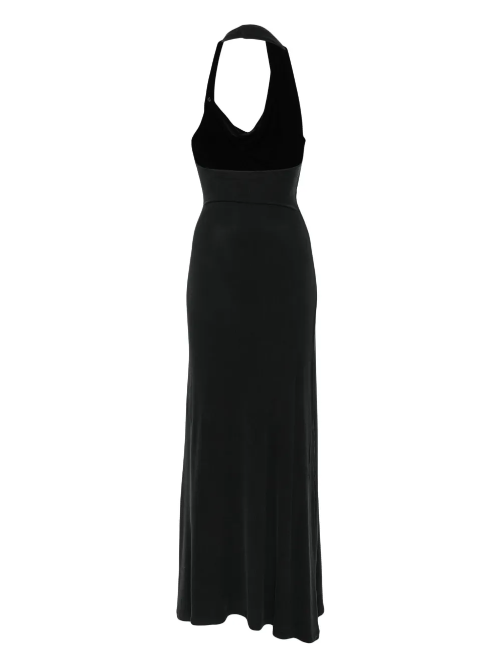 Aya Muse halterneck maxi dress - Zwart