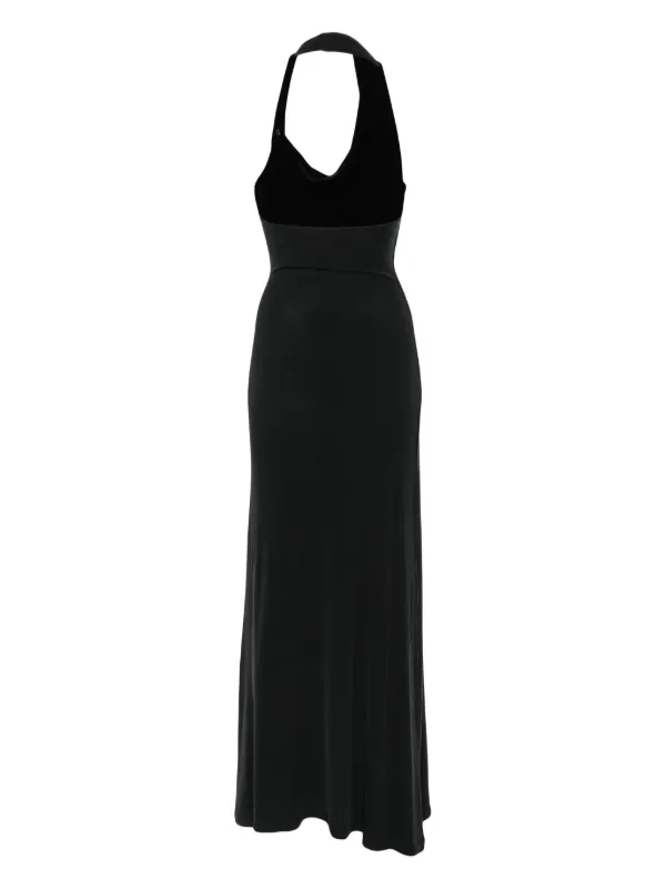 Aya Muse Halterneck Maxi Dress - Black