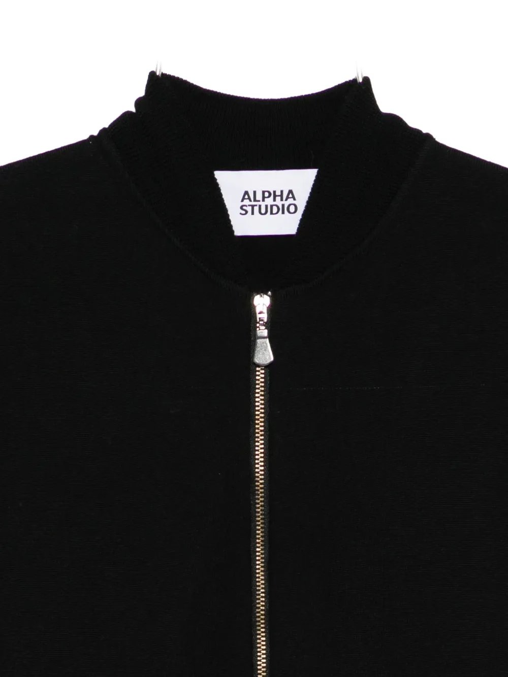 Alpha Studio Zip-up Vest In Black