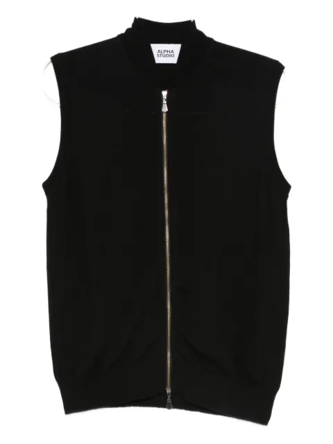 ALPHA STUDIO zip-up vest