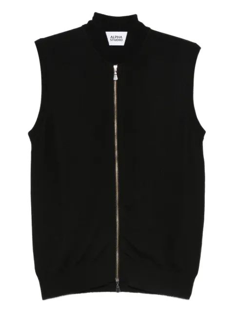 ALPHA STUDIO zip-up vest