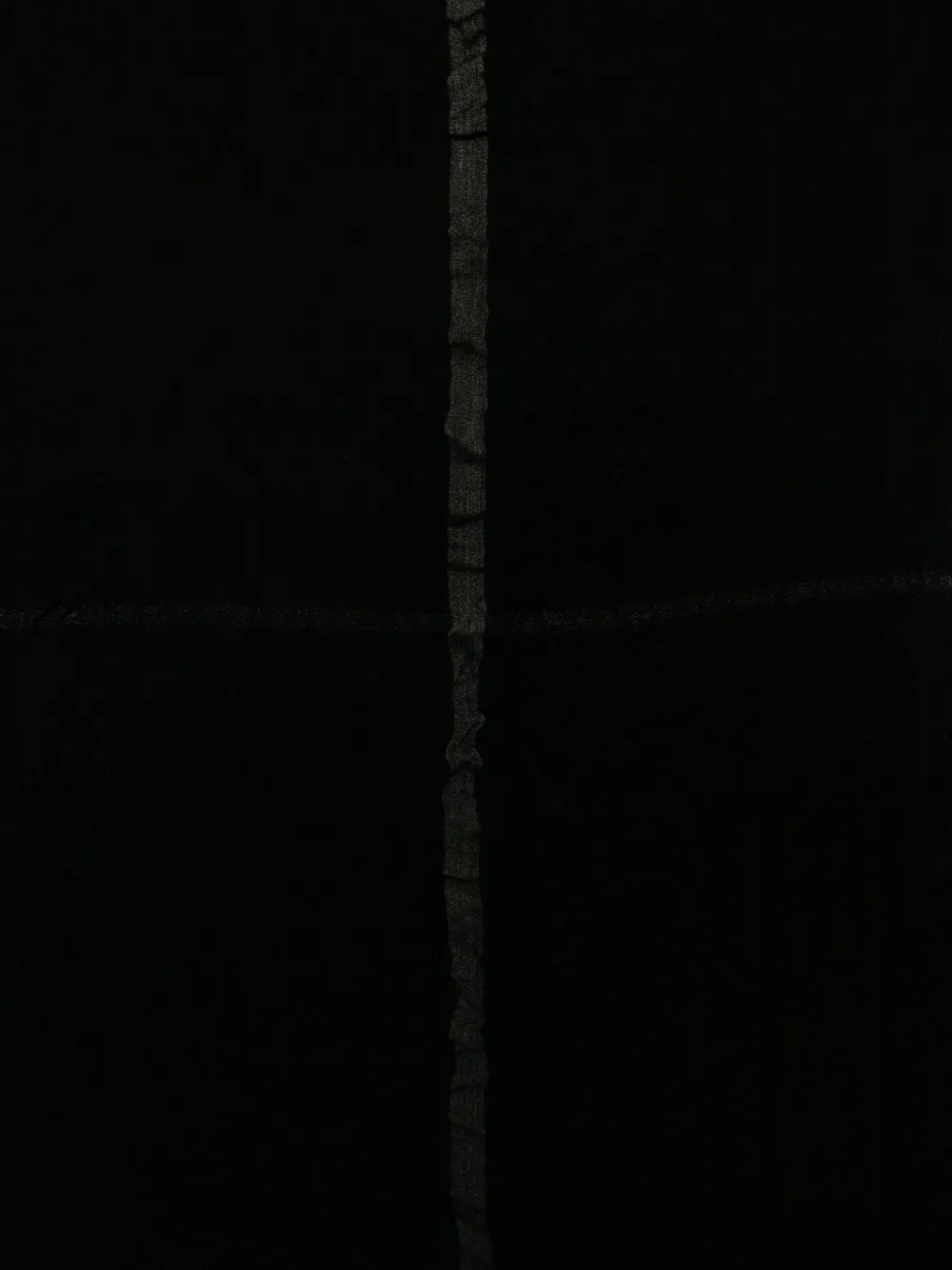 Y's W Plaid Scarf In Black