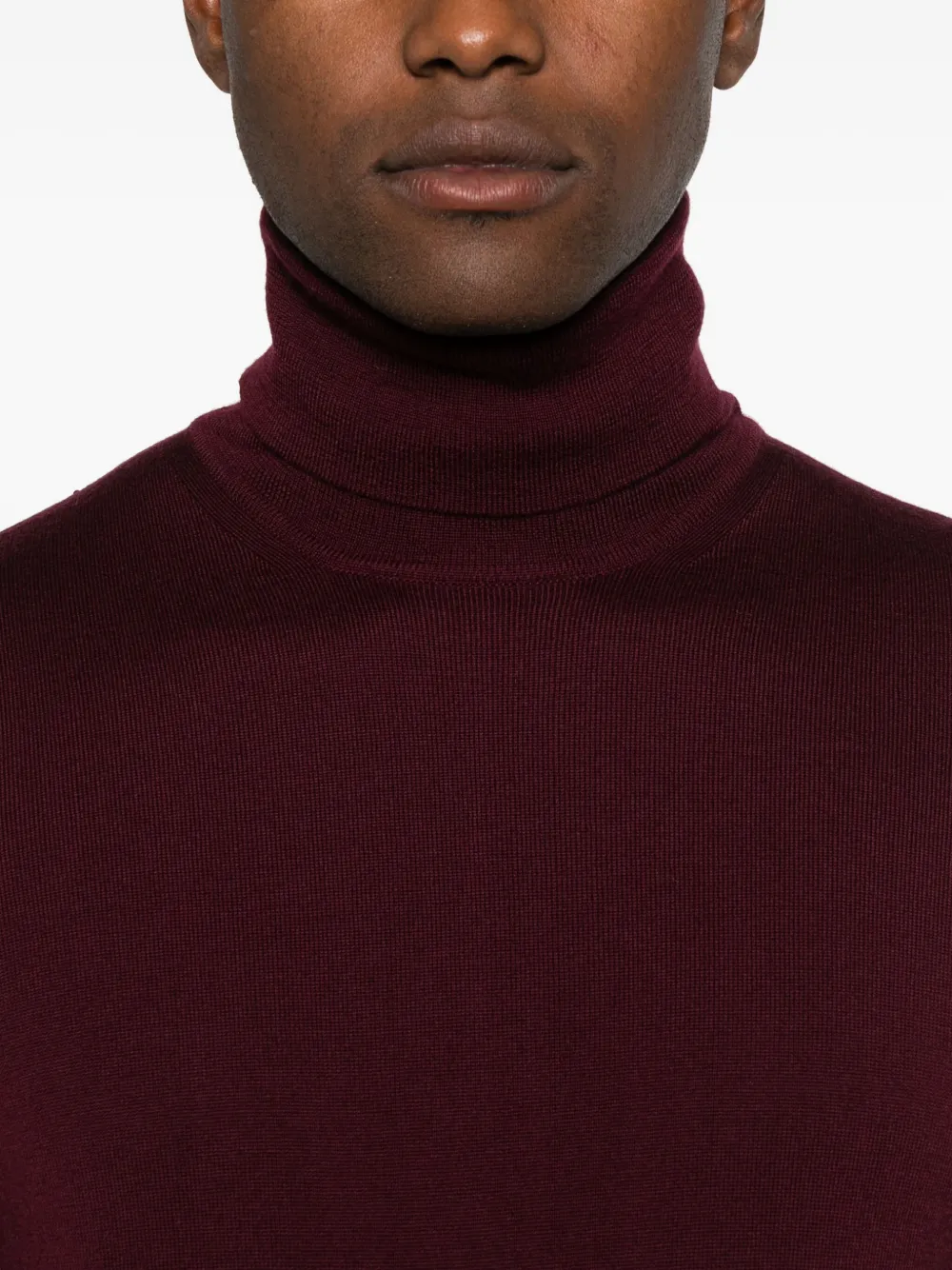 Alpha Studio Roll-neck Sweater In Red