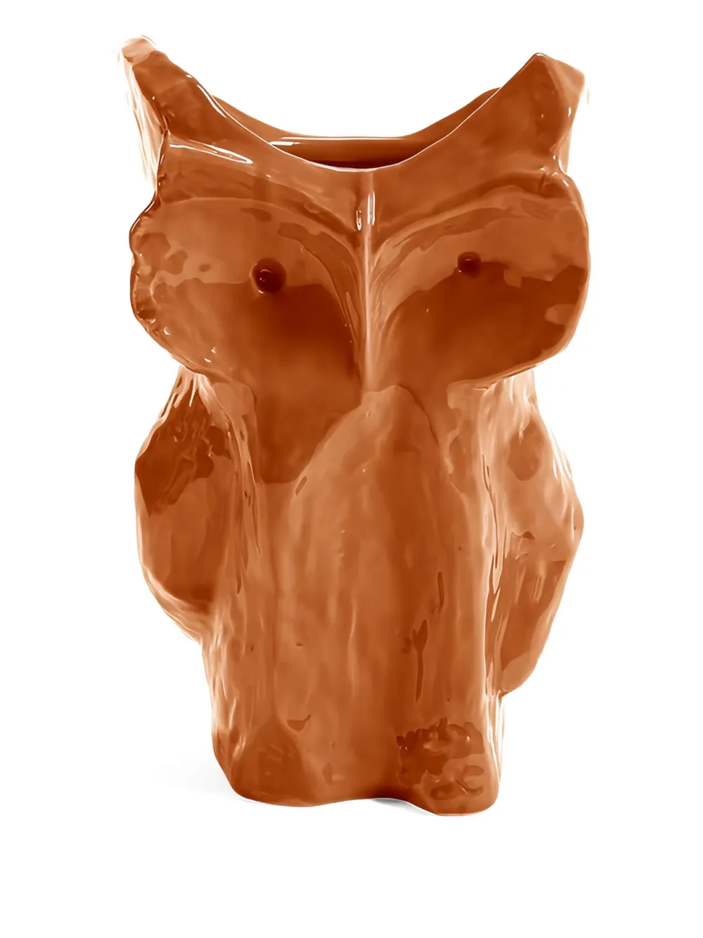 Serax x Marni owl-shaped ceramic vase (19.5cmx19.5cmx30cm) - オレンジ Serax x Marni owl-shaped ceramic vase (19.5cmx19.5cmx30cm) - オレンジ