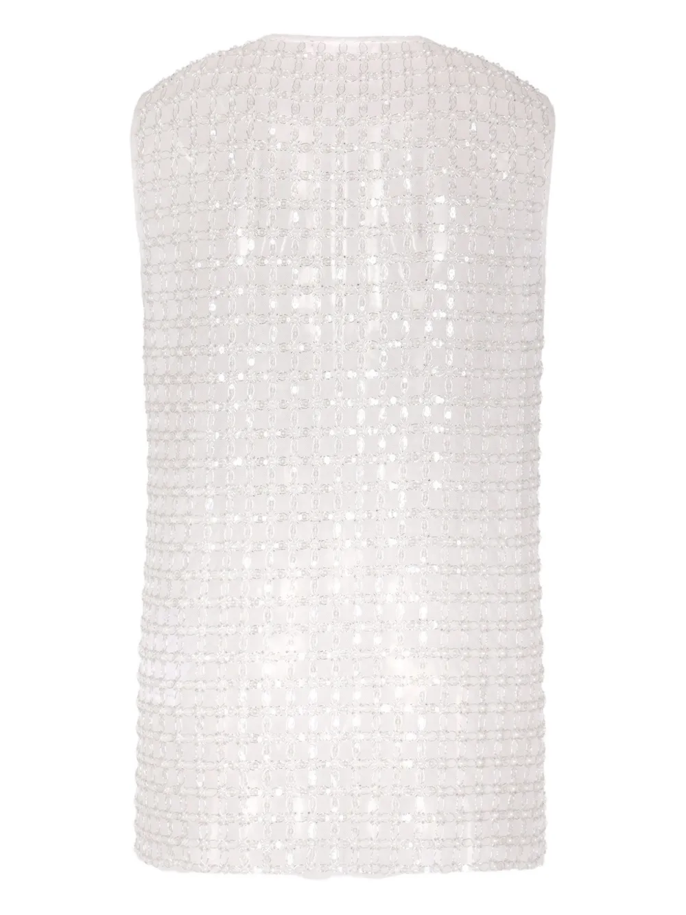  Niccolò Pasqualetti Floral Embroidered Tulle Top - White 