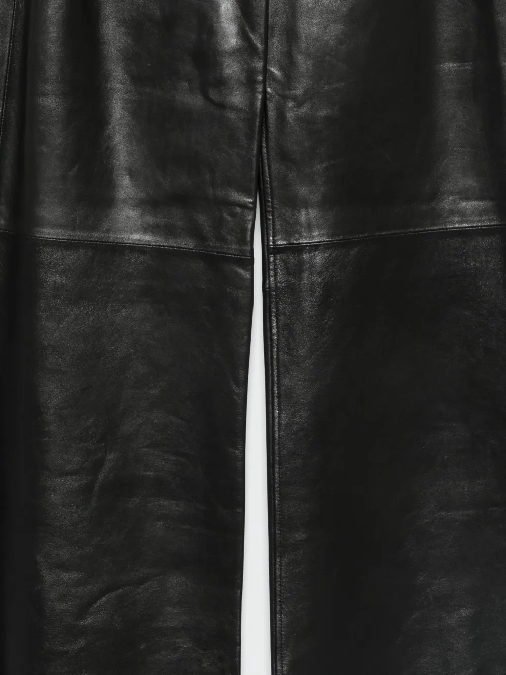 Stand Studio Panelled Leather Trousers In Black