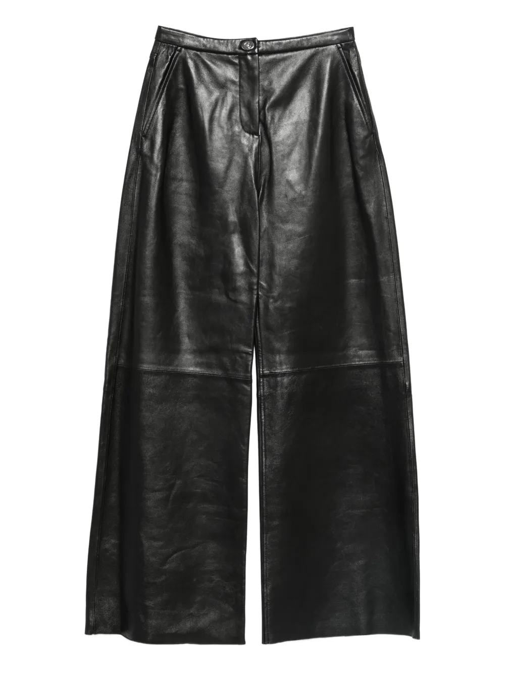 STAND STUDIO panelled leather trousers | Black | Image 1