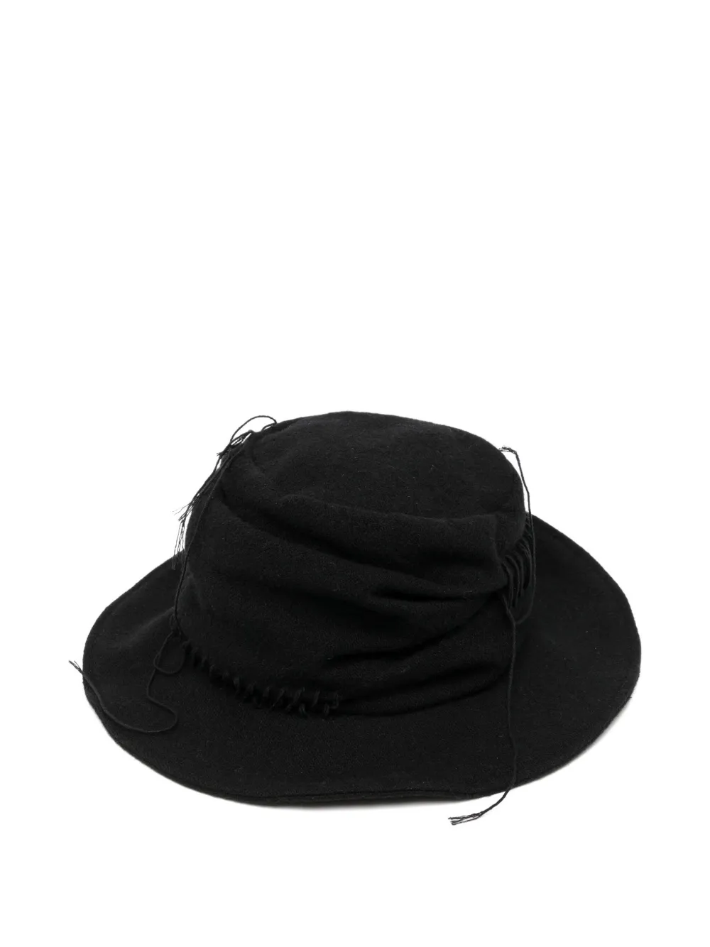 Y's Embroidered Bucket Hat In Black