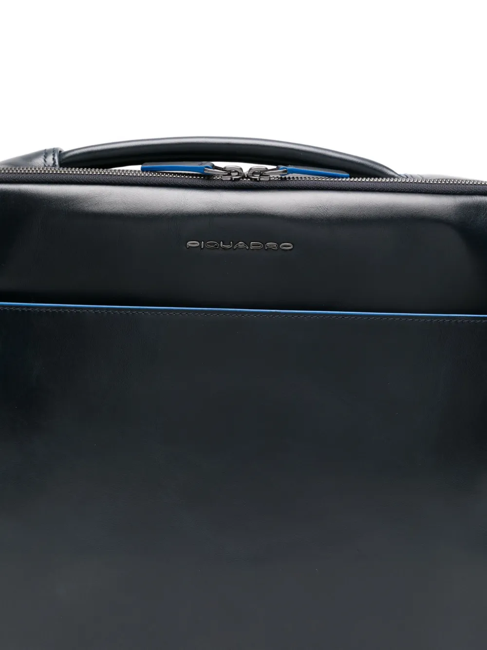 PIQUADRO Leren laptoptas Blauw