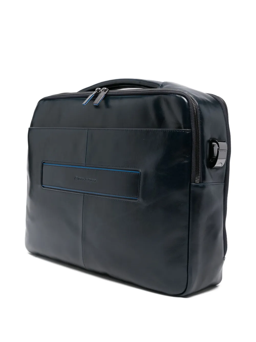 PIQUADRO Leren laptoptas - Blauw