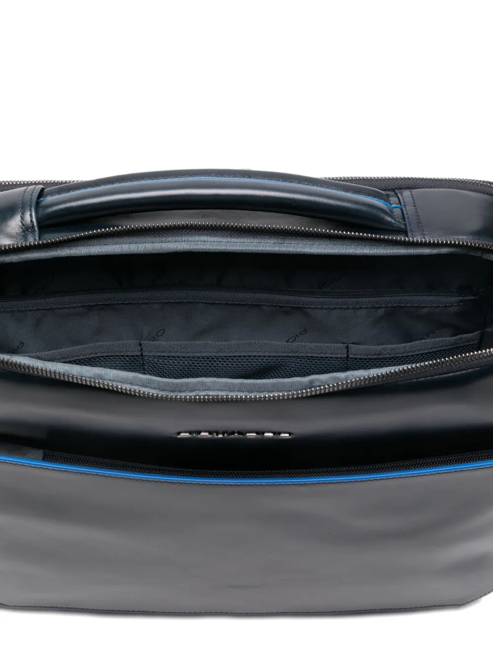 PIQUADRO Leren laptoptas Blauw