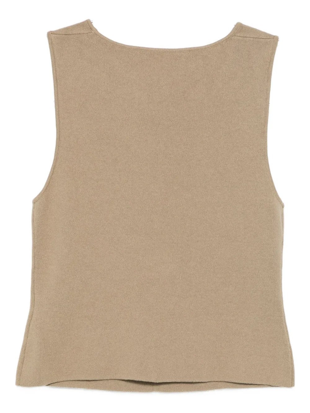 Aya Muse Cowl-neck Tank Top In Brown