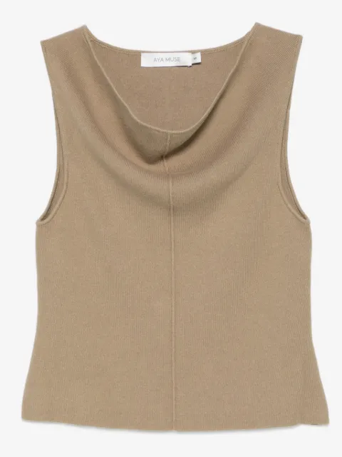 Aya Muse cowl-neck tank top