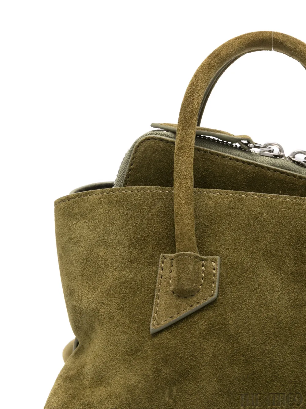 The Attico Suède shopper Groen