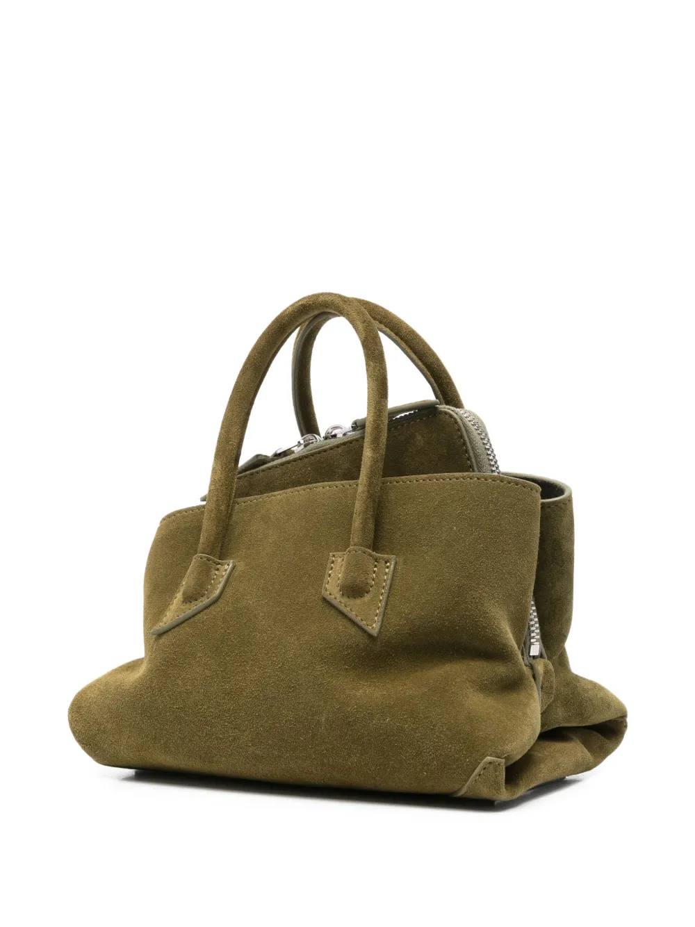 The Attico Suède shopper Groen