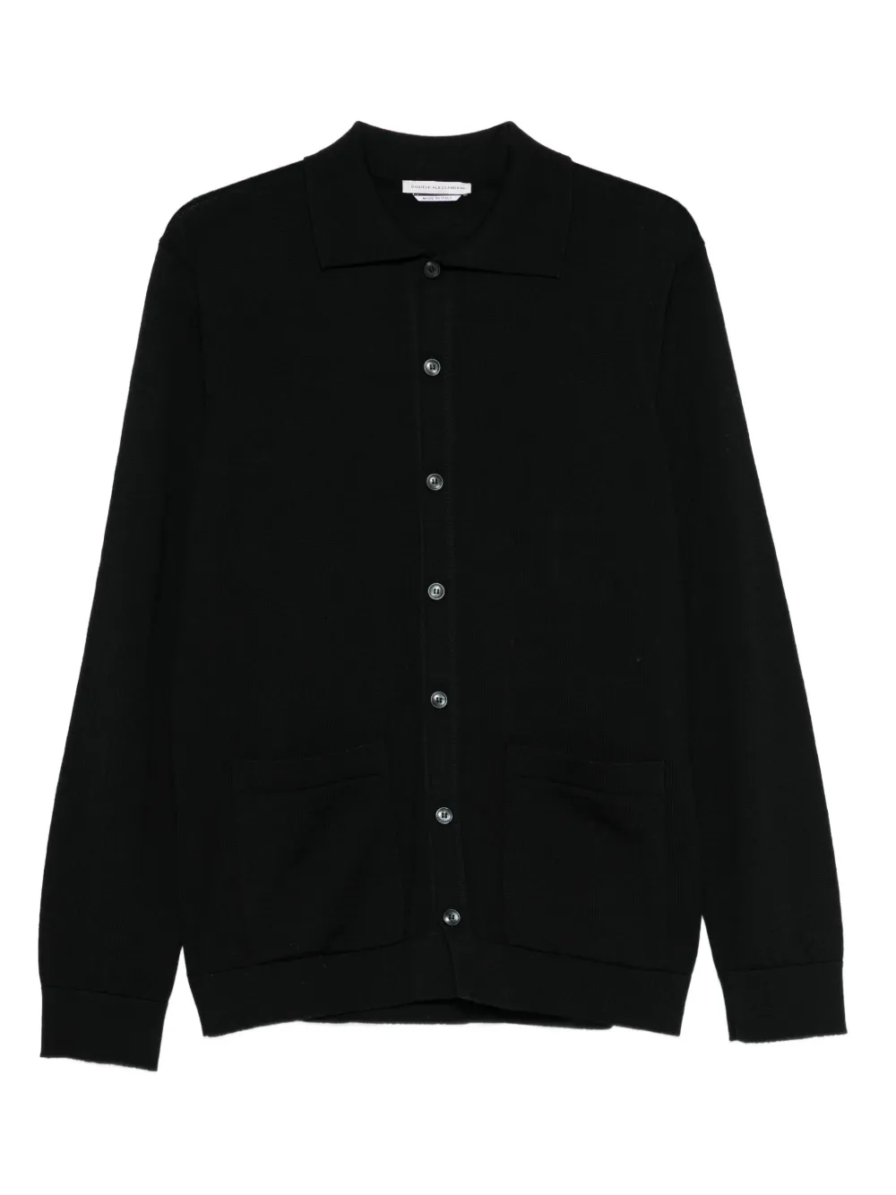 Daniele Alessandrini point-collar cardigan | Black | Image 1