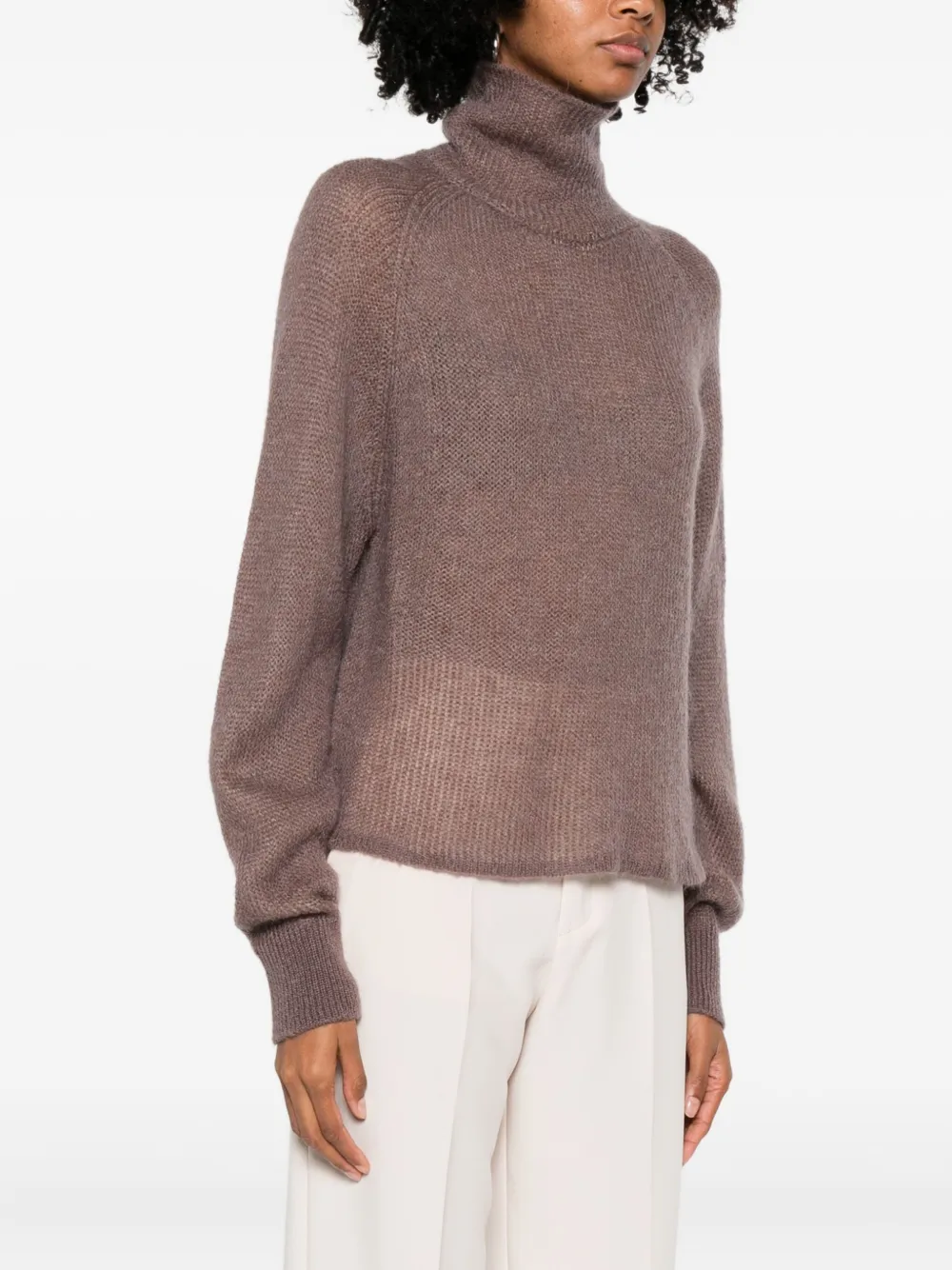 Rame Roll-neck Sweater In Animal Print