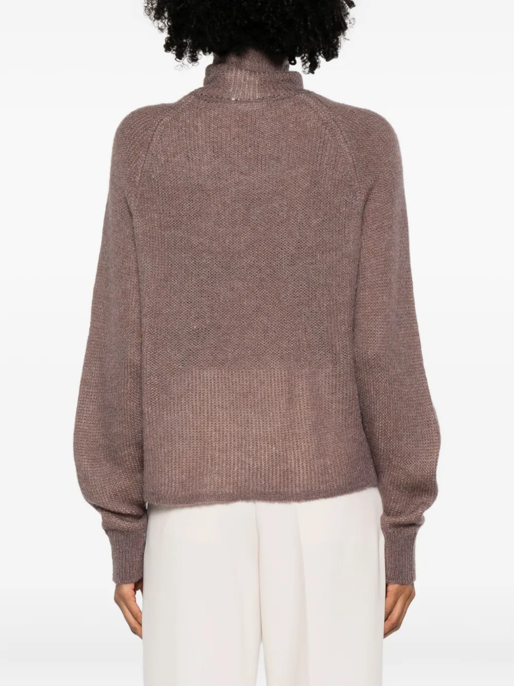 Rame Roll-neck Sweater In Animal Print