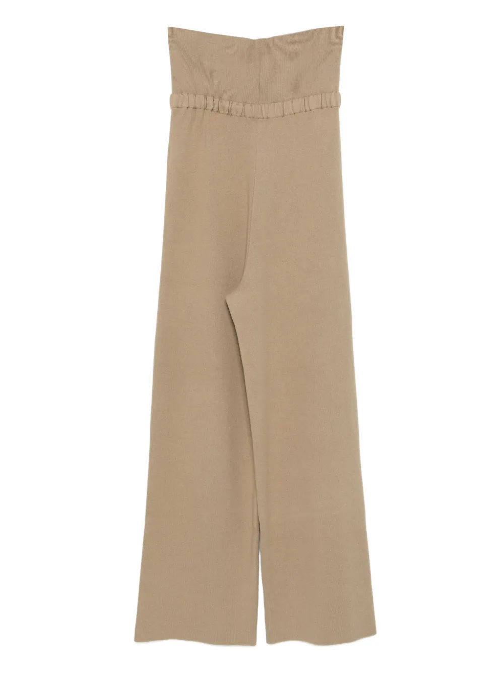 Aya Muse ribbed knitted trousers - Beige