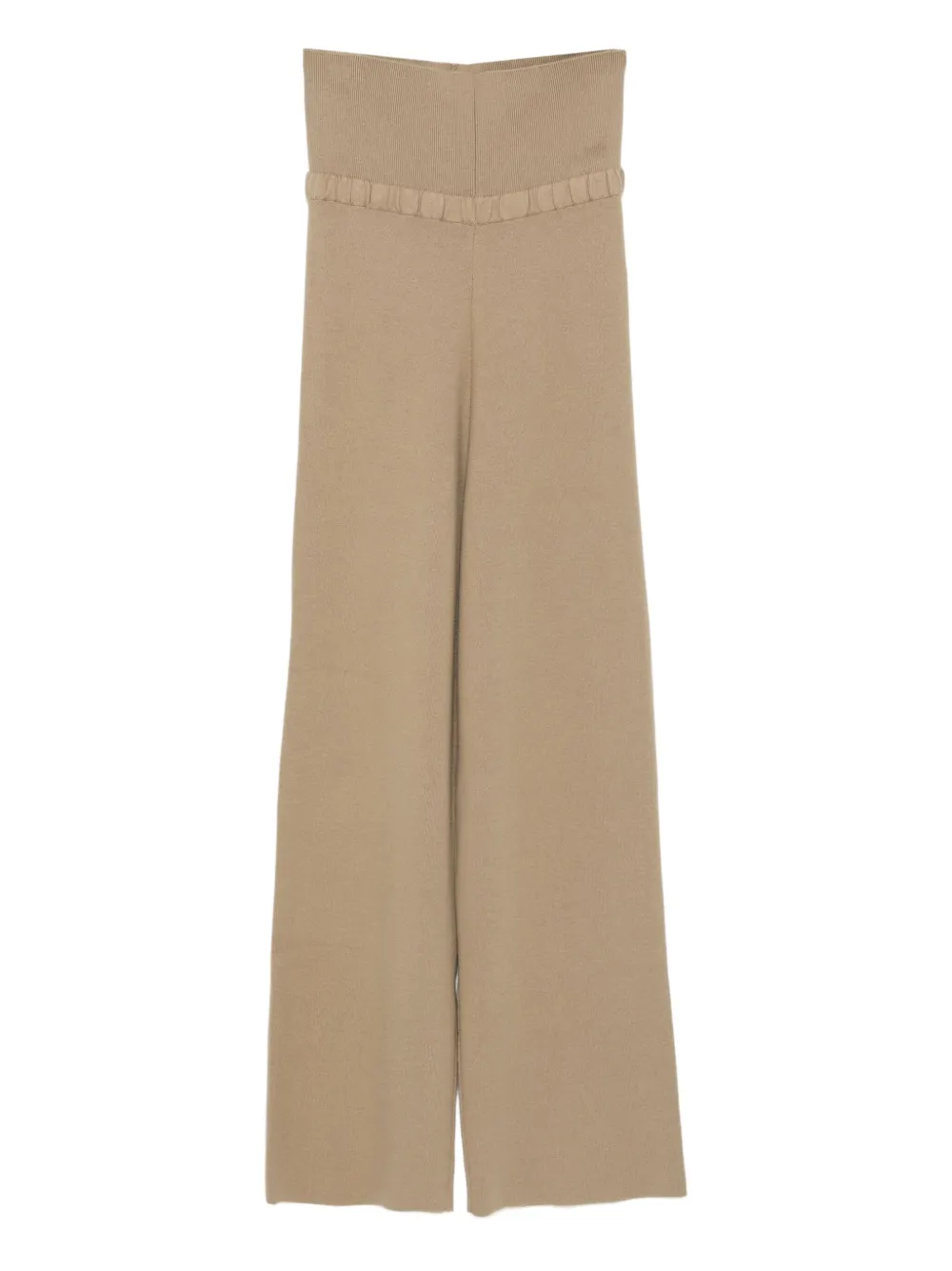 Aya Muse ribbed knitted trousers | Neutrals | Image 1