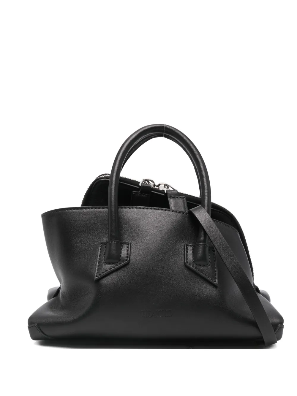 Attico Mini Bag With Structured Shape And Handles In Black