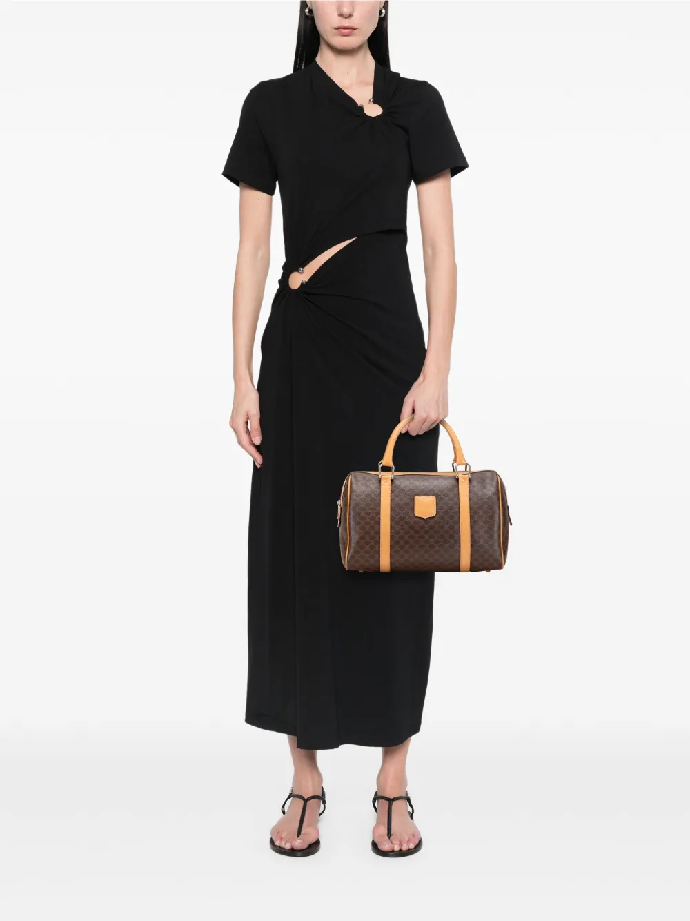 Celine Pre-Owned 2013 Macadam Coated Canvas boston bag | Pre-Owned | Image 2