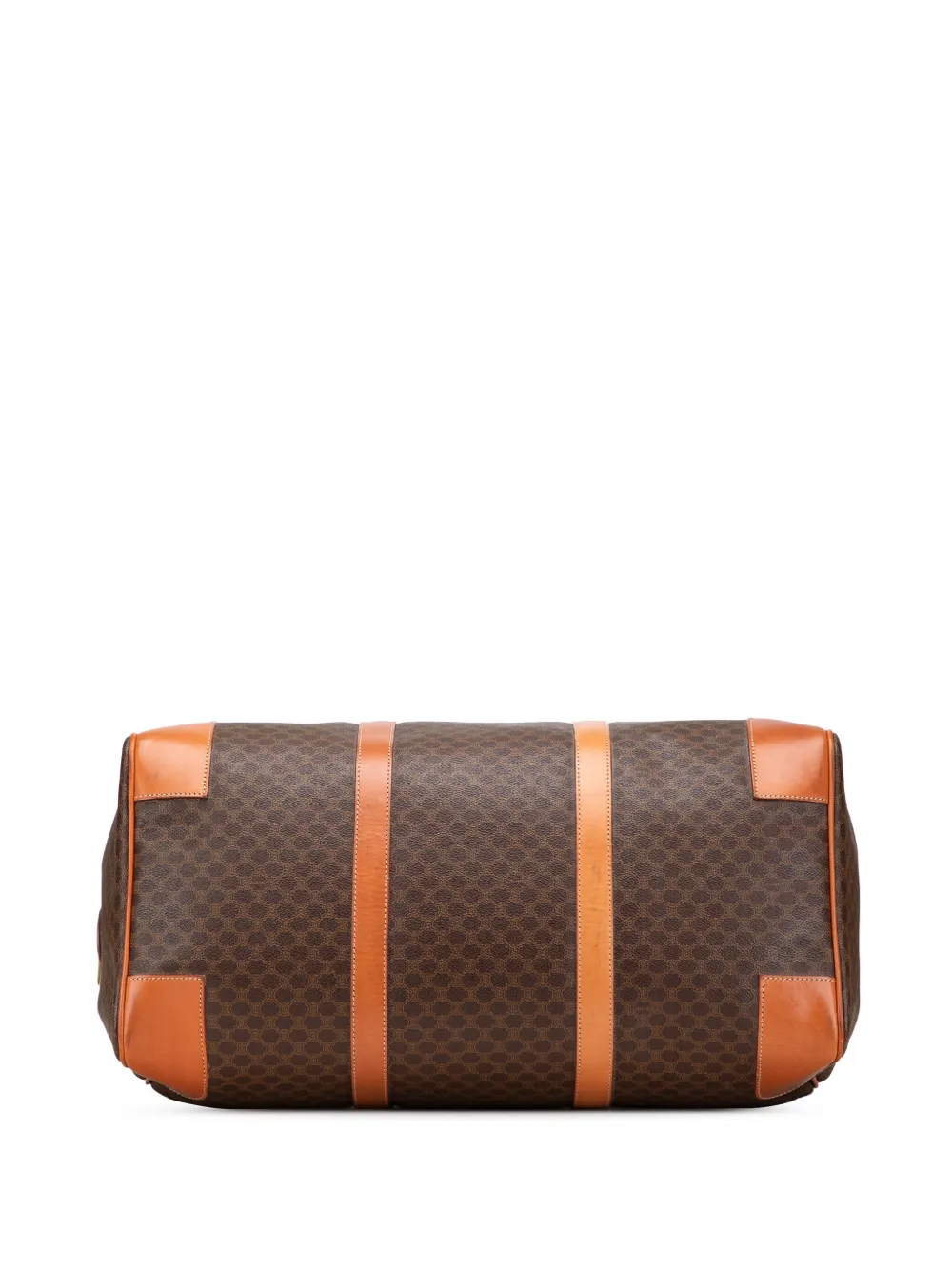 Pre-owned Celine 1998 Macadam Coated Canvas Travel Bag In Brown