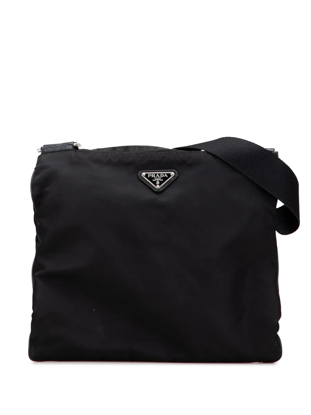 Prada Pre-Owned شنطة كروس 'تيسوتو' بسحاب علوي 2013-2025 | أسود | Image 1