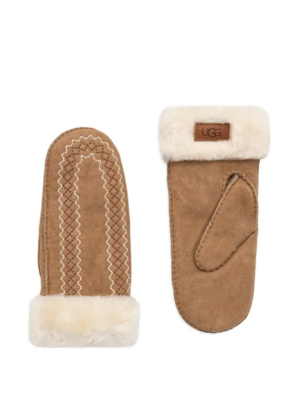 UGG Atherson Handschuhe Mit Stickerei | Braun | FARFETCH DE