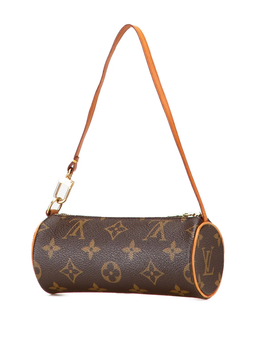 Pre-owned Louis Vuitton 1990-2025 Monogram Papillon Pochette Handbag In Brown