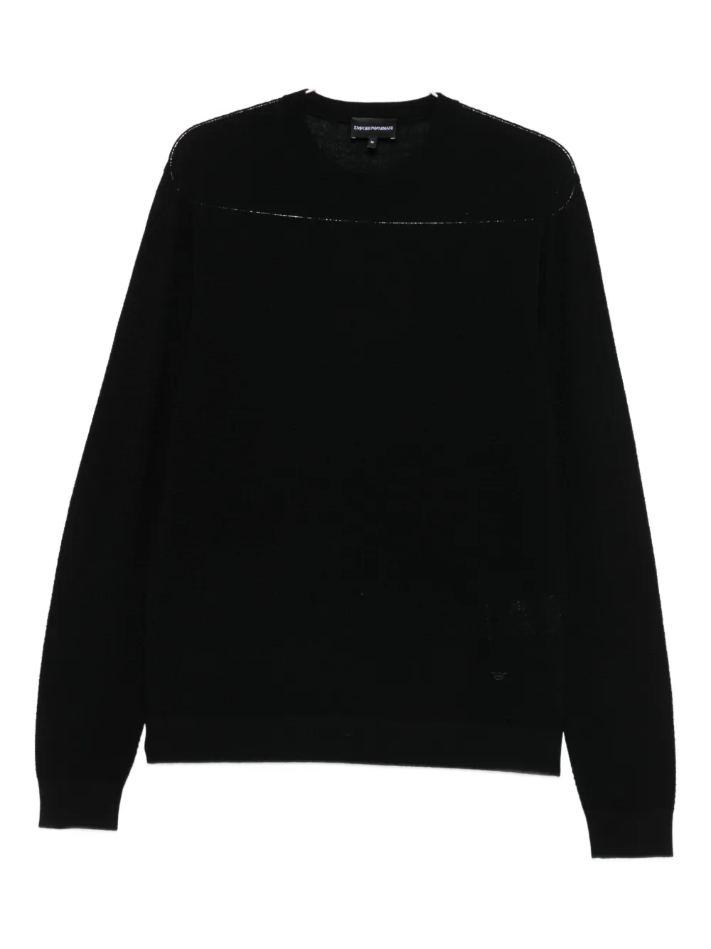 Emporio Armani textured crew-neck sweater | Blue | Image 1