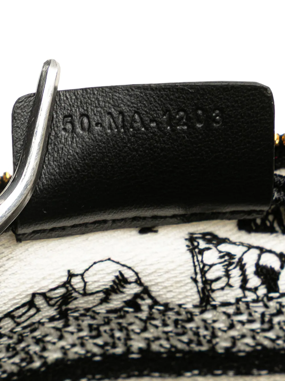 Pre-owned Dior 2023 Canvas Embroidered Plan De Paris Cosmetic Pouch In Black