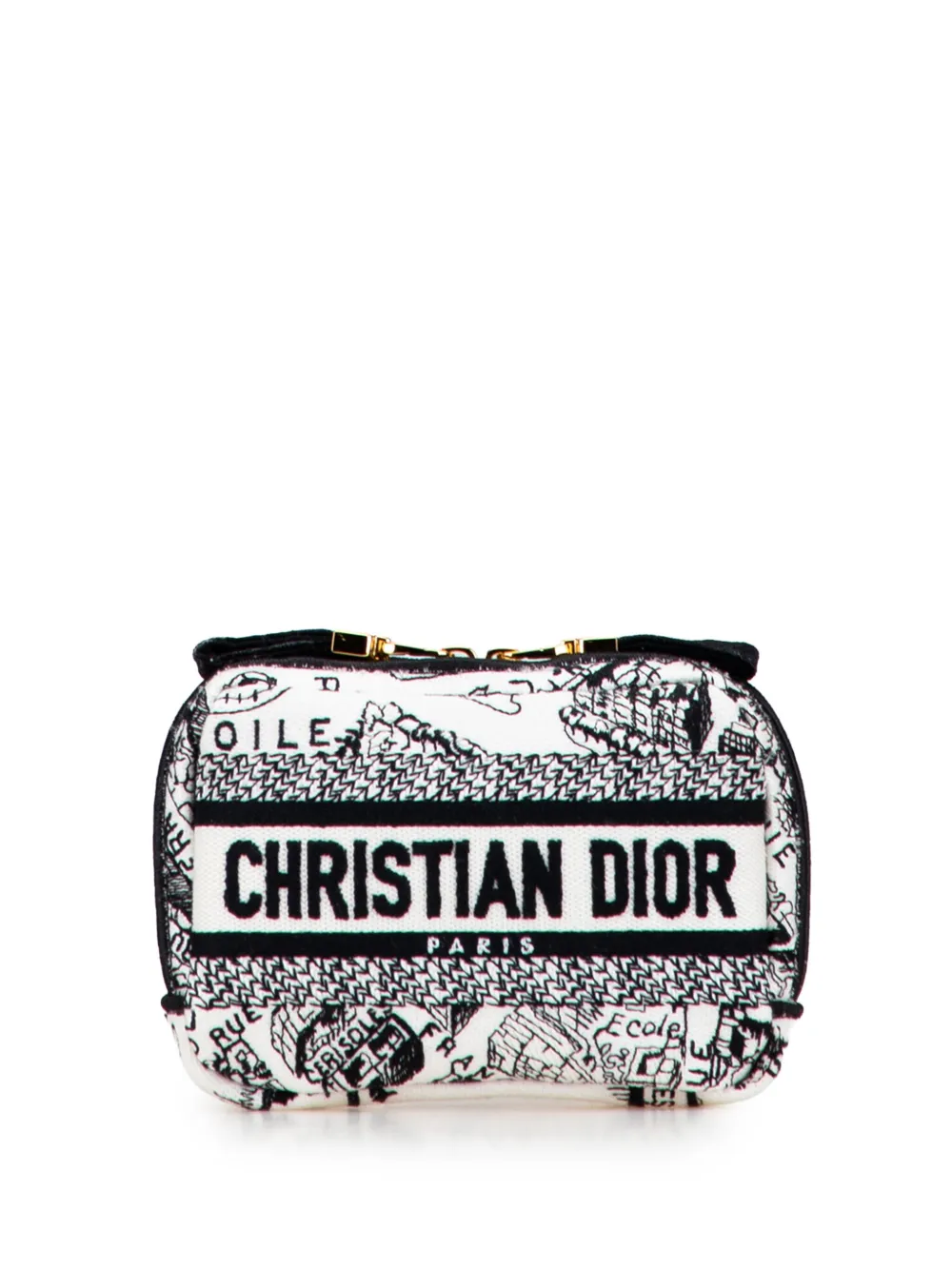 Christian Dior Pre-Owned 2023 Canvas Embroidered Plan De Paris Christian Dior Pre-Owned 2023 Canvas Embroidered Plan De Paris