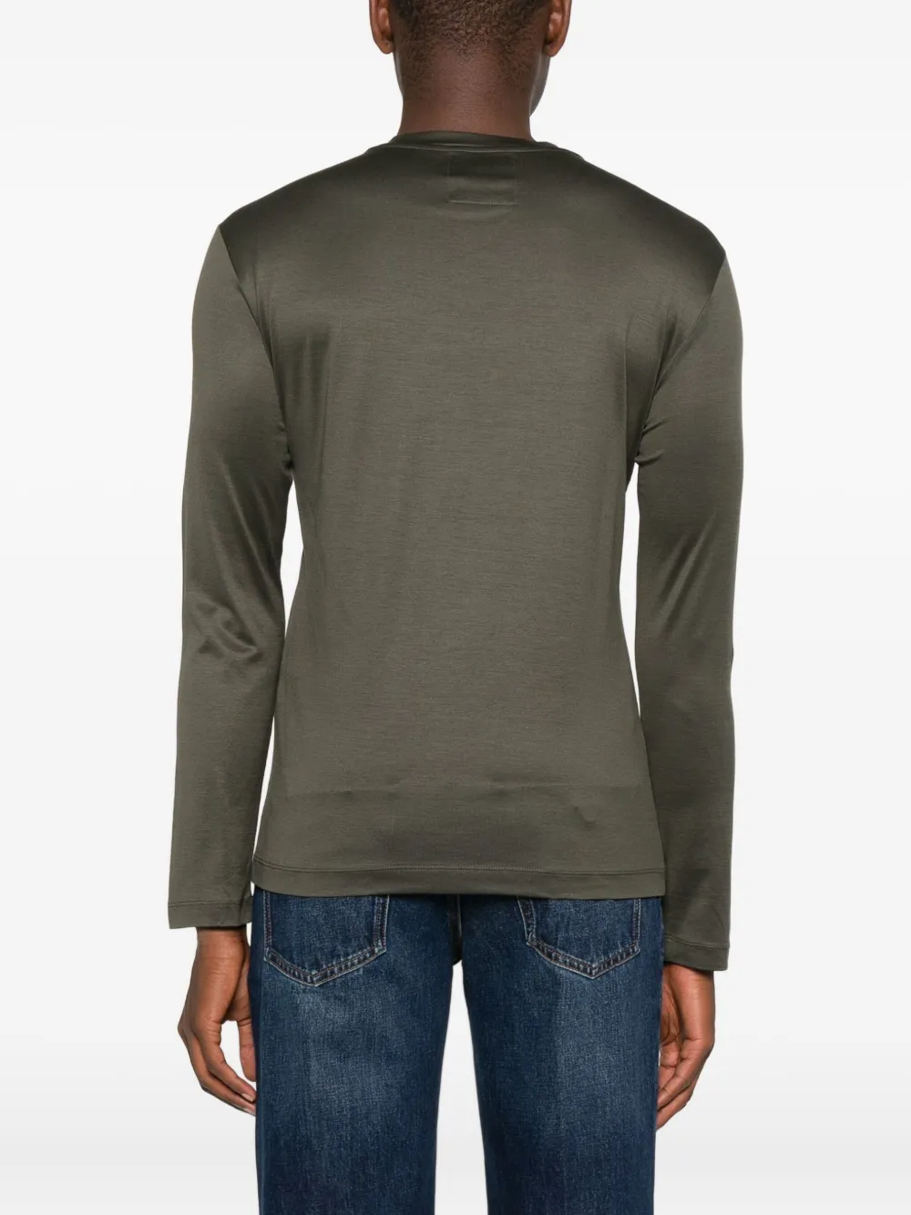 Emporio Armani T-shirt met lange mouwen Groen