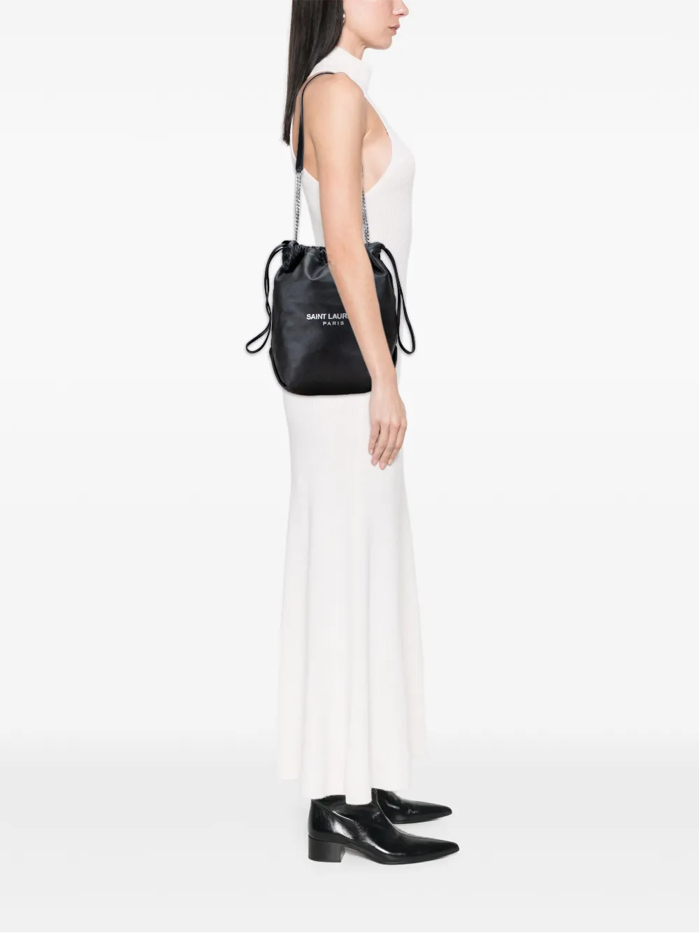 Saint Laurent Pre-Owned 2018 Small Lambskin Teddy bucket bag | Pre-Owned | Image 2