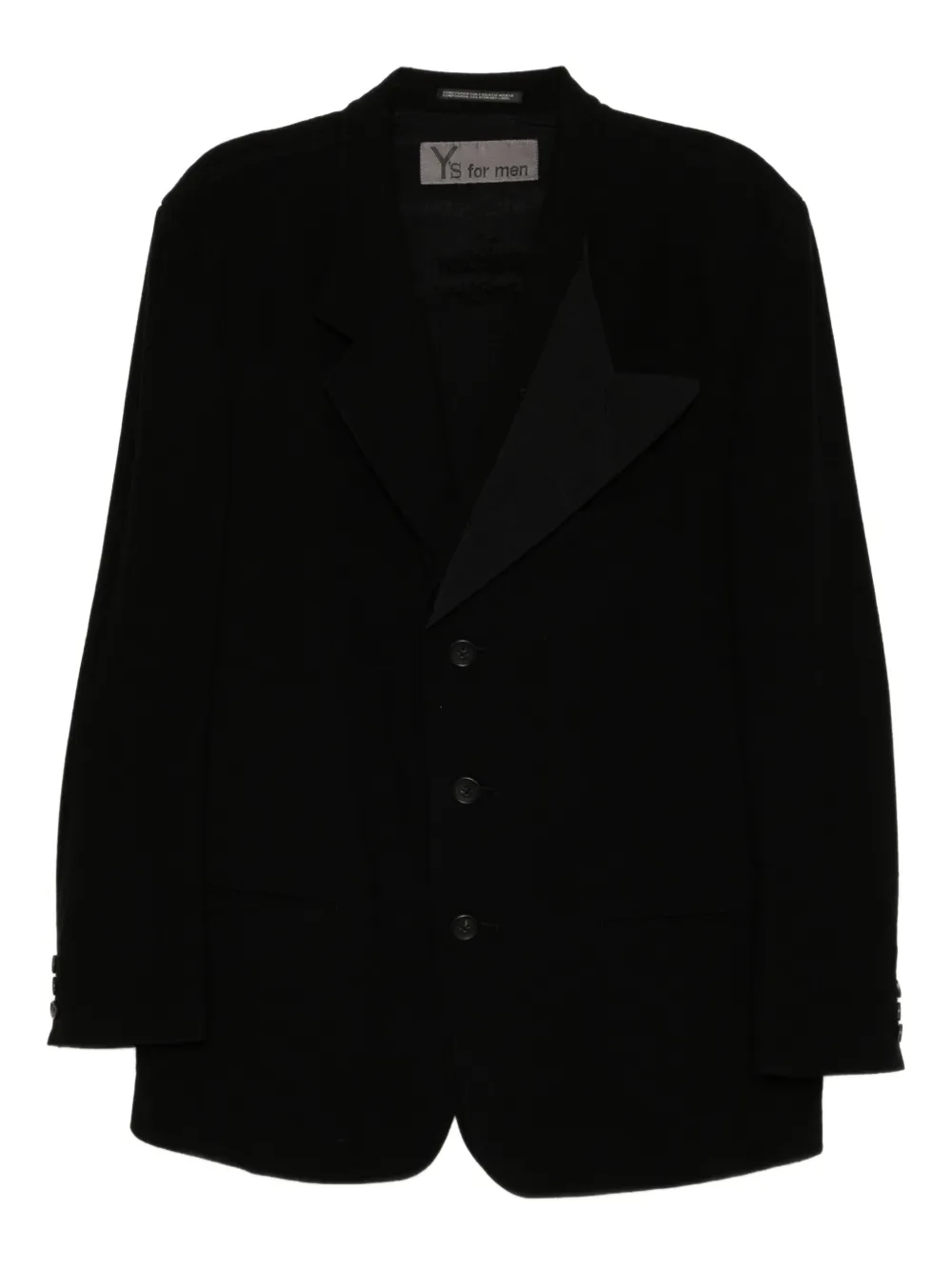 Y's Wool Blazer In Black