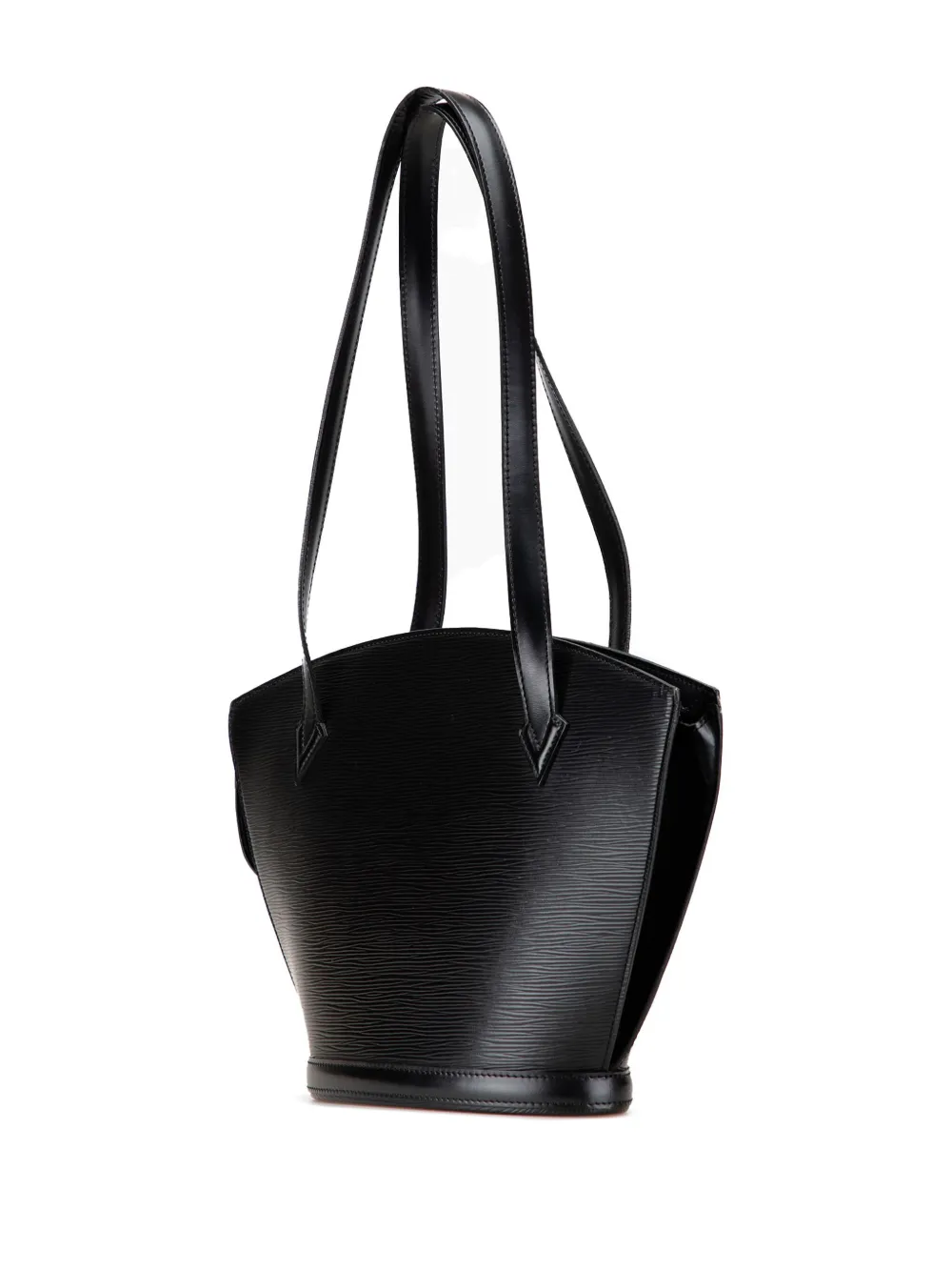 Pre-owned Louis Vuitton 1996 Epi Saint Jacques Pm Long Strap Shoulder Bag In Black