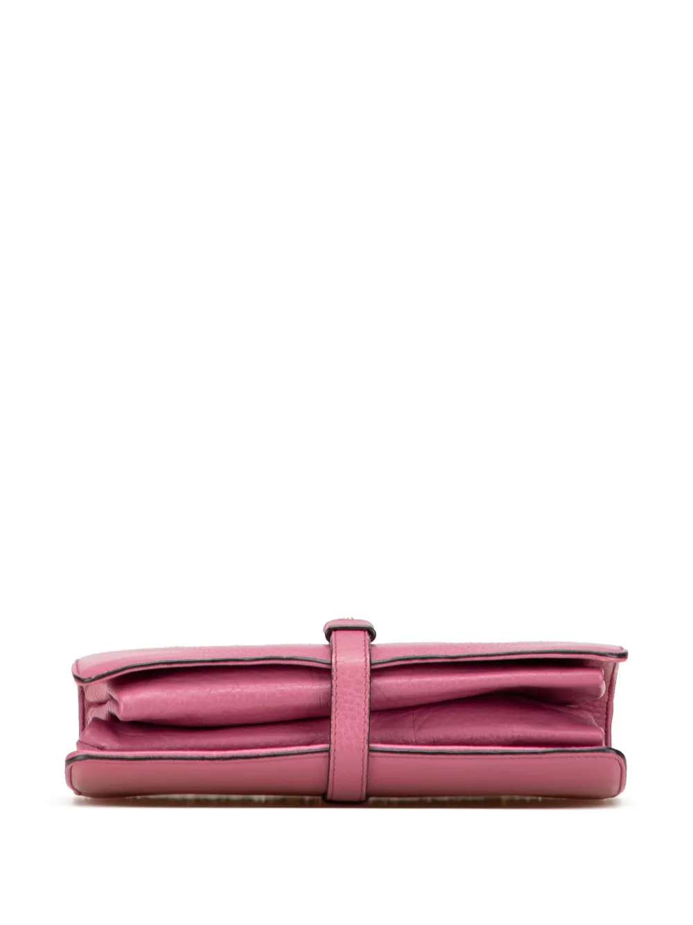Pre-owned Gucci 2000-2015 Pebbled Calfskin Piston Broadway Evening Bag Shoulder Bag In Pink