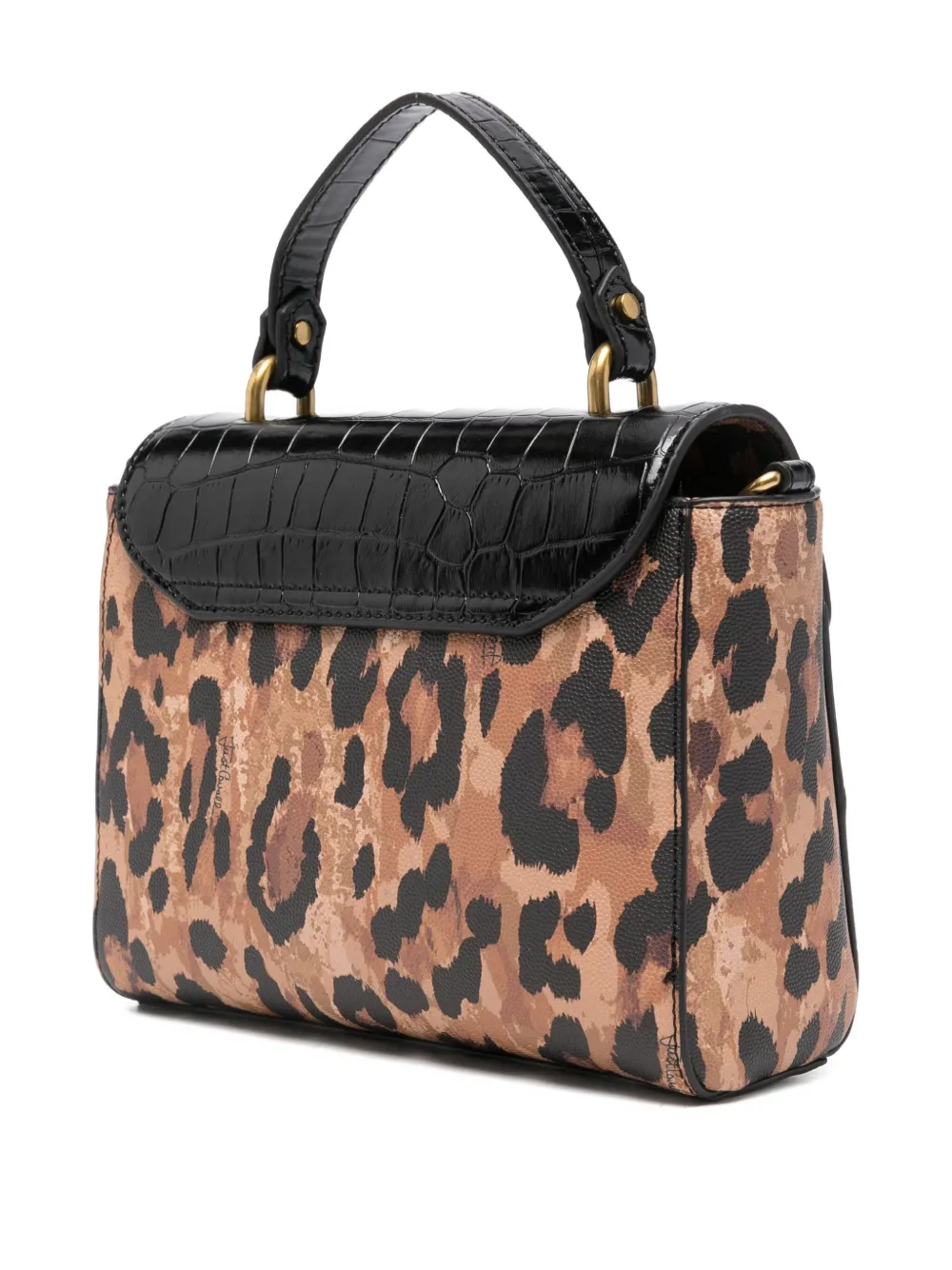 Just Cavalli Leopard-print Tote Bag In Black