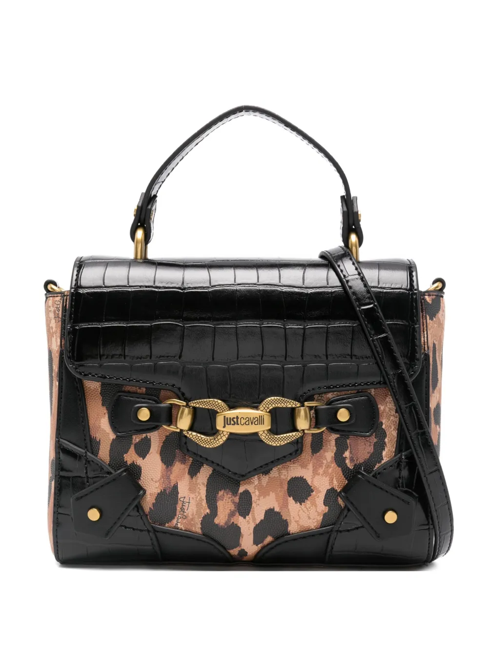 Just Cavalli leopard-print tote bag | Black | Image 1