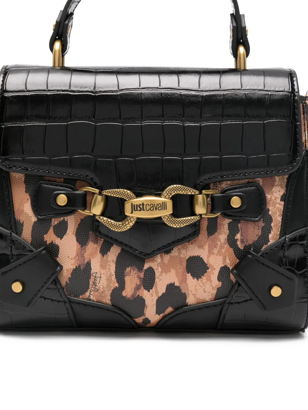 Just Cavalli Shopper met luipaardprint Zwart