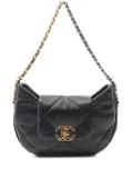 CHANEL Pre-Owned 2021-2025 Lambskin 19 Chain hobo bag - Black