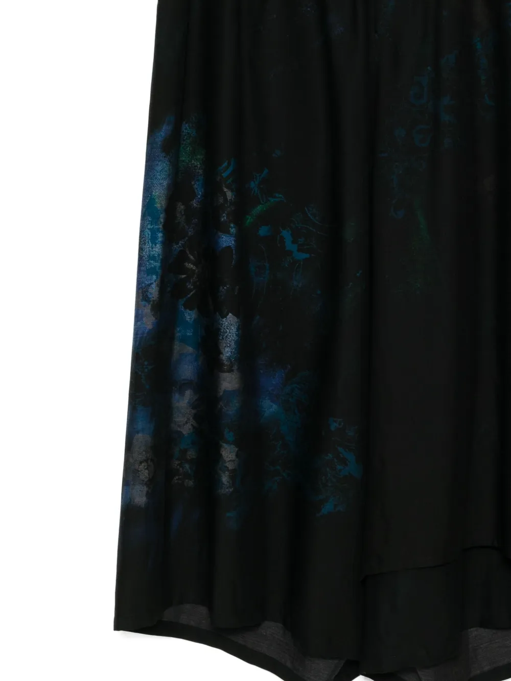 Y's Floral-print Trousers In Black