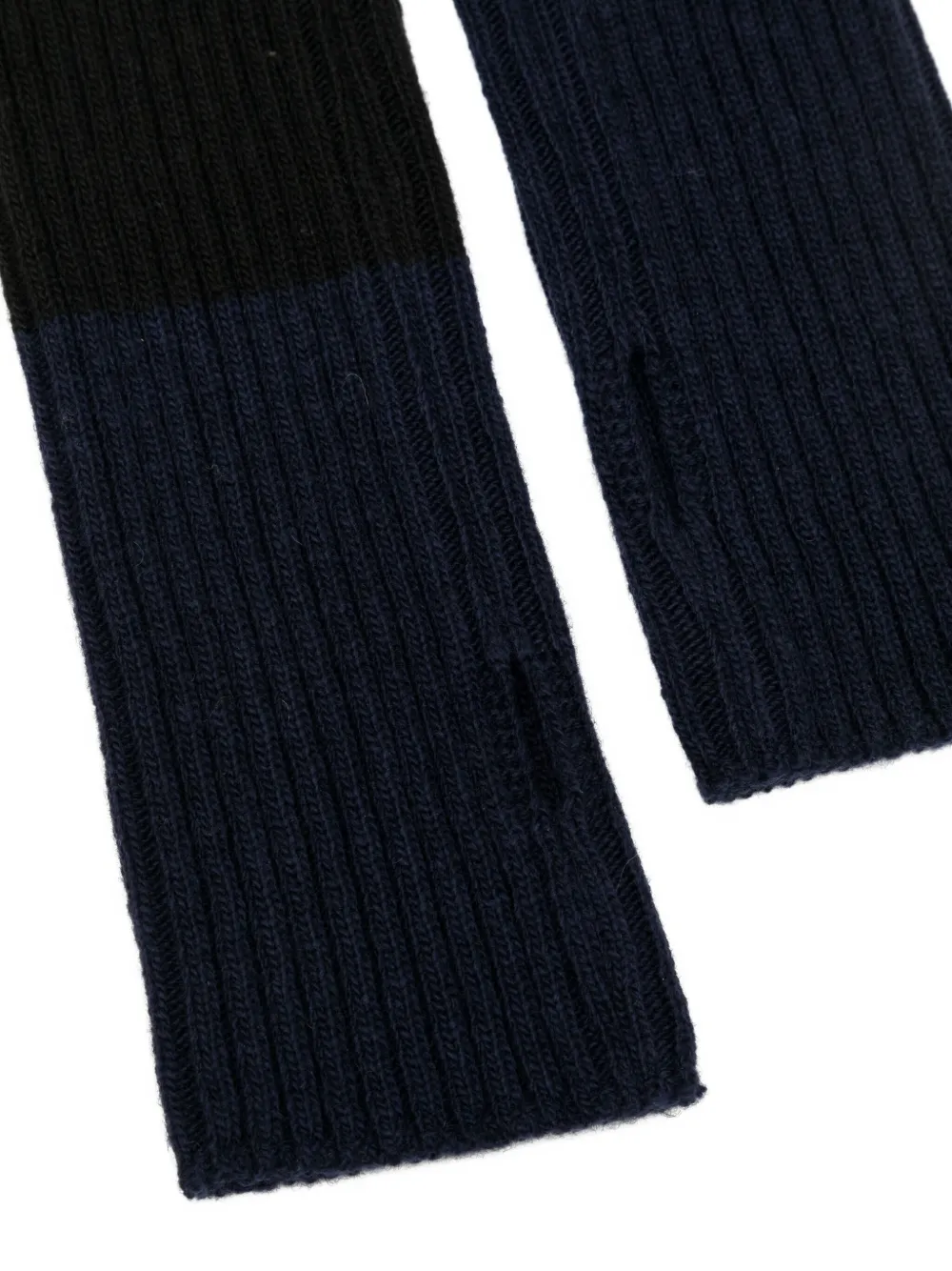 Y's Ribgebreide handschoenen - Zwart