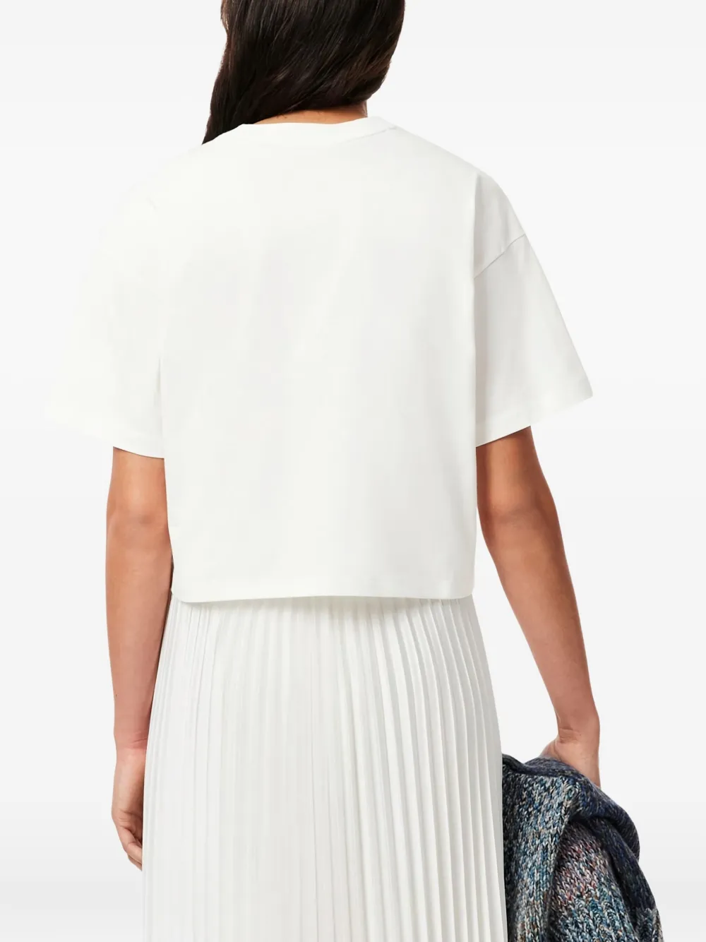 Lacoste T-shirt met logopatch Wit