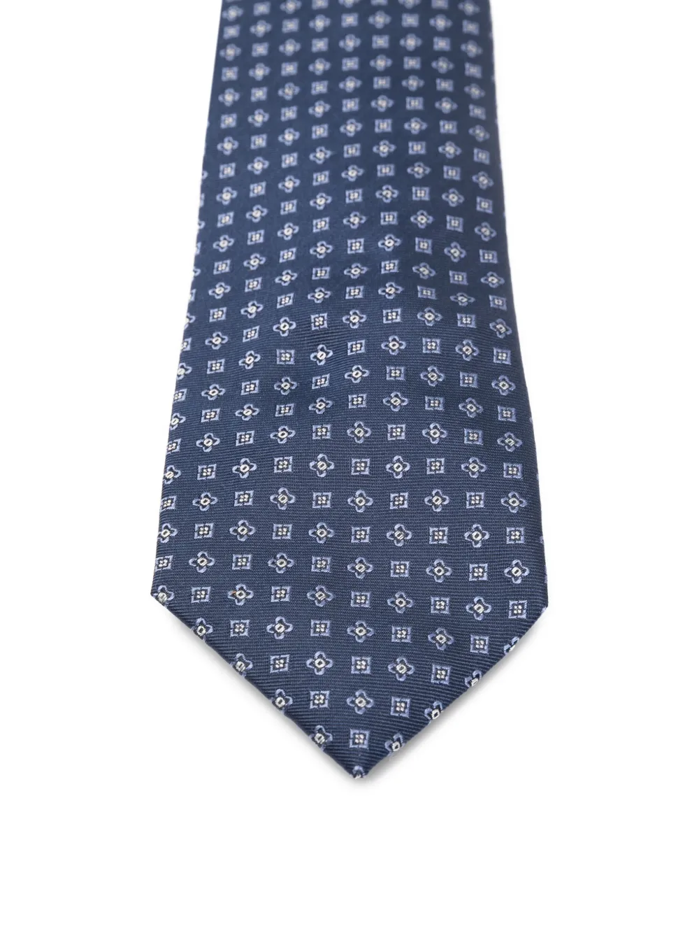 Corneliani Patterned Silk Tie In Blue