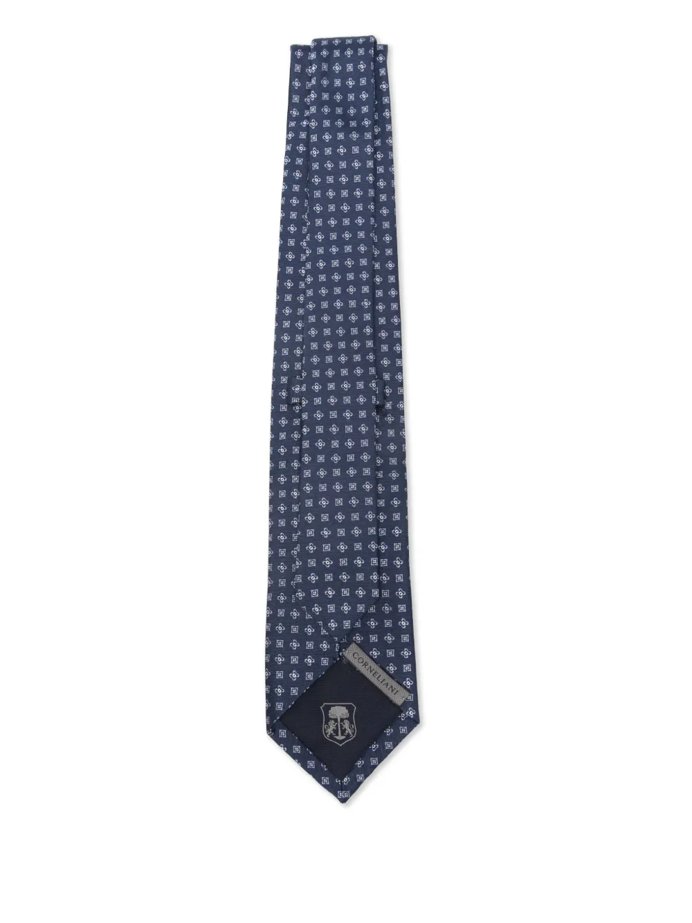 Corneliani Patterned Silk Tie In Blue
